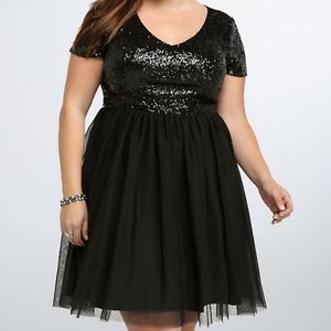 Sequin and tulle party dress